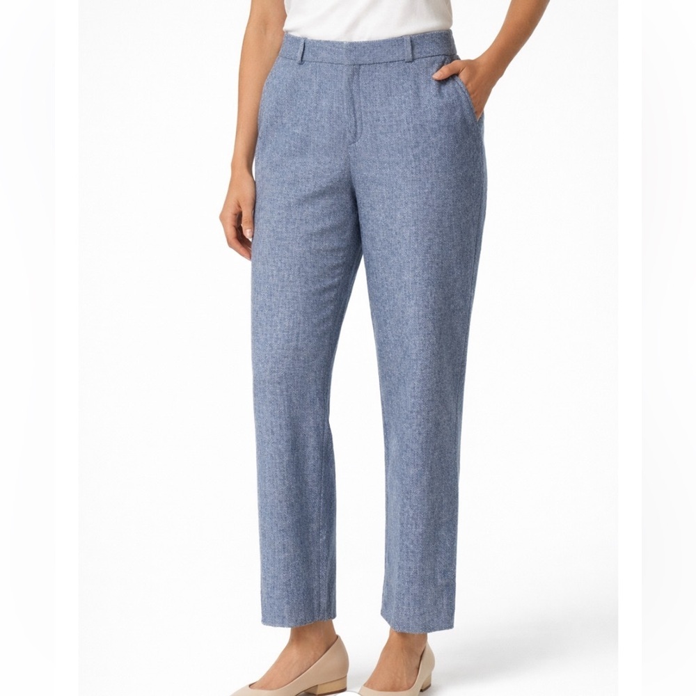 Banana Republic Women's Blue Italian Wool Trouser Pants